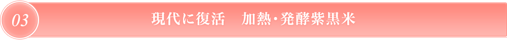 加熱・発酵紫黒米　現代に復活　紫粉