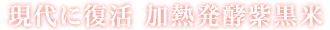 加熱・発酵紫黒米　現代に復活　紫粉