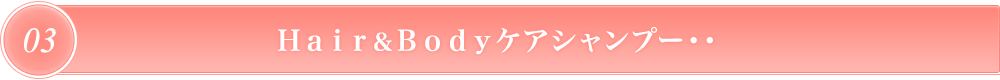Ｈａｉｒ＆Ｂｏｄｙケアシャンプー